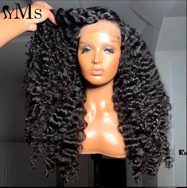 write me alt text for this product ''Curly Glueless Wig Human Hair''