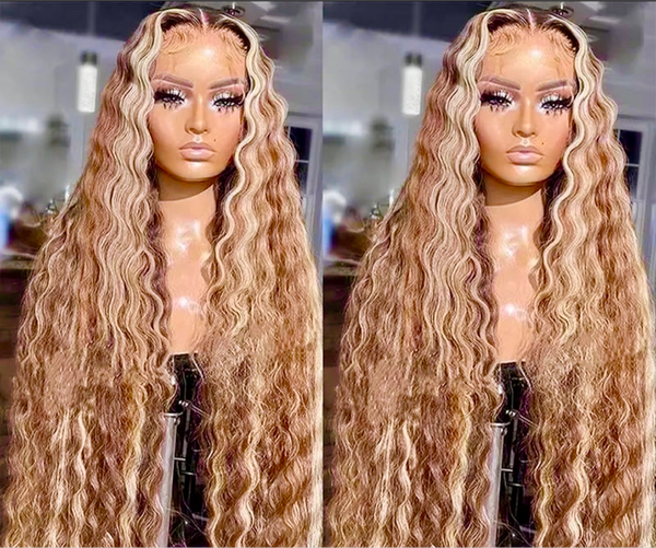Ombre Lace Front Wig Curly Human Hair GO SHAWTY