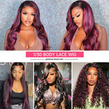 Ombre Highlight 1B With Pink Hair Wig Body Wave Wigs Transparent 13X4 Lace Frontal Wig Brazilian 100% Human Hair Pre Plucked