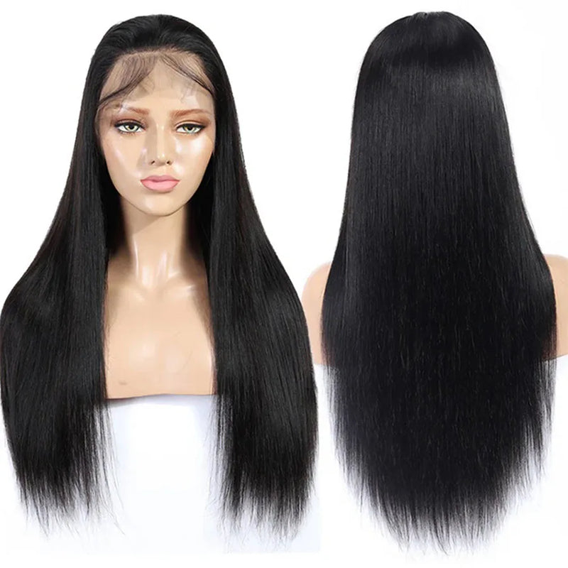 Straight Lace Front Wigs 13x6 HD Transparent Lace Frontal Wig Pre Plucked Remy 13x4 Brazilian Straight Human Hair Wigs For Women