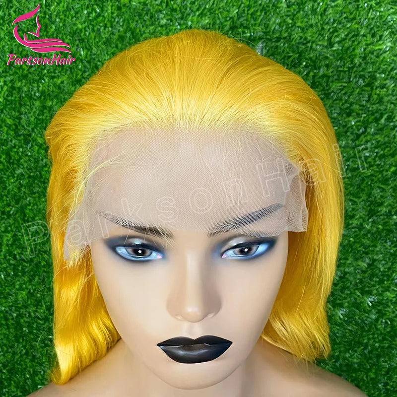 Yellow Transparent 13x6 13x4 Lace Front Wig Body Wave 250 Density Remy Human Hair Wig Colored 613 Wigs For Women T Part Lace Wig